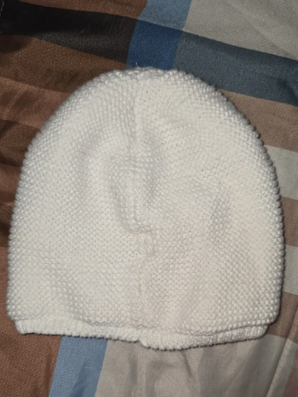 Jacadi Cream Knit Beanie Hat